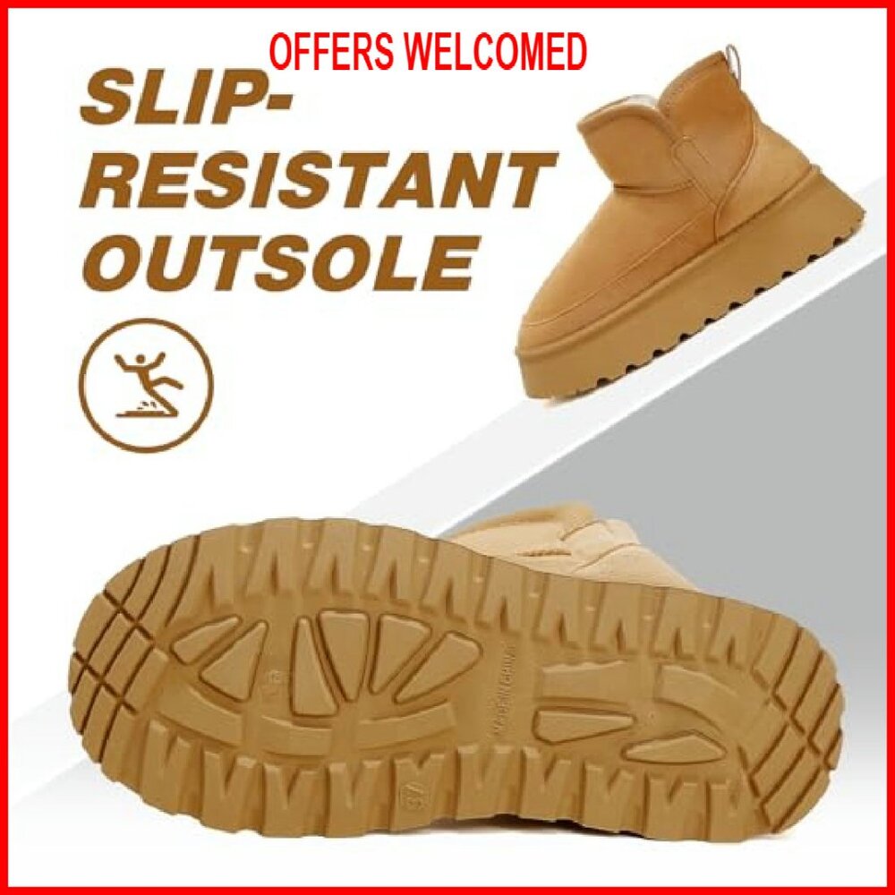 Platform Ankle Boots with Memory Foam, Waterproof… - image 6